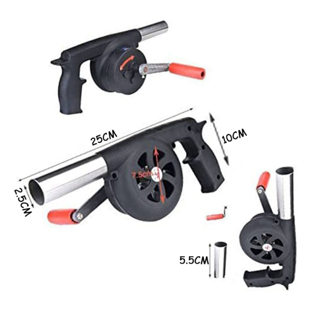 Avivador Fuego Soplador Fuelle De Mano Bbq40w - Imagen 3