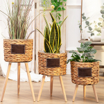 Porta Macetas Deco Estilo Boho Fabricado Mimbre - Chico - Imagen 5