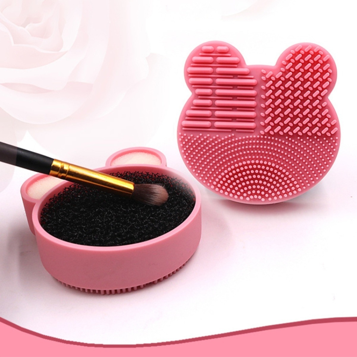 Limpia Brochas Maquillaje Limpieza Humedo O Seco Compacto - Imagen 16