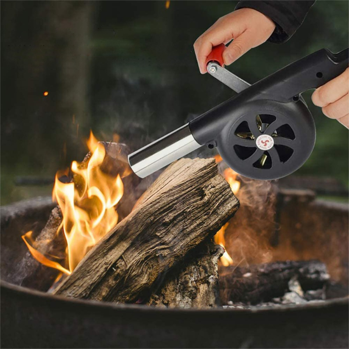 Avivador Fuego Soplador Fuelle De Mano Bbq40w - Imagen 5