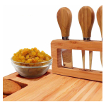 Tabla Copetin Rectangular Tabla De Quesos + Kit Cuchillos - Imagen 5
