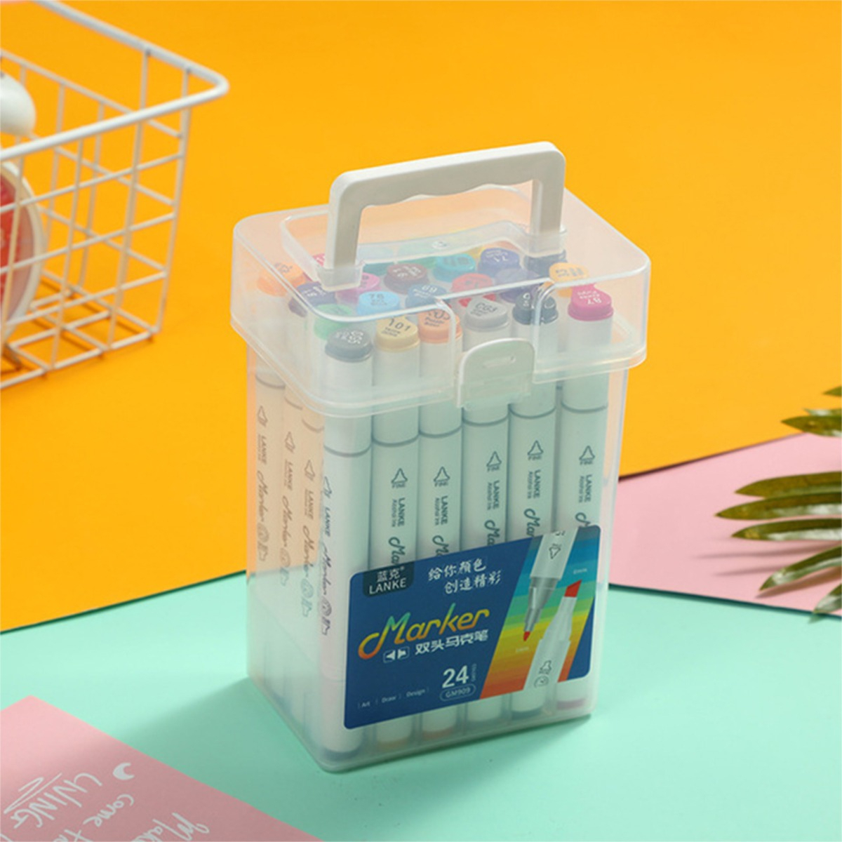 Set De 24 Marcadores En Caja - Drypenes Doble Punta - Imagen 2