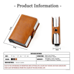 Porta Tarjetas De Metal Rfid Cuero Sintetico Doble - Imagen 11