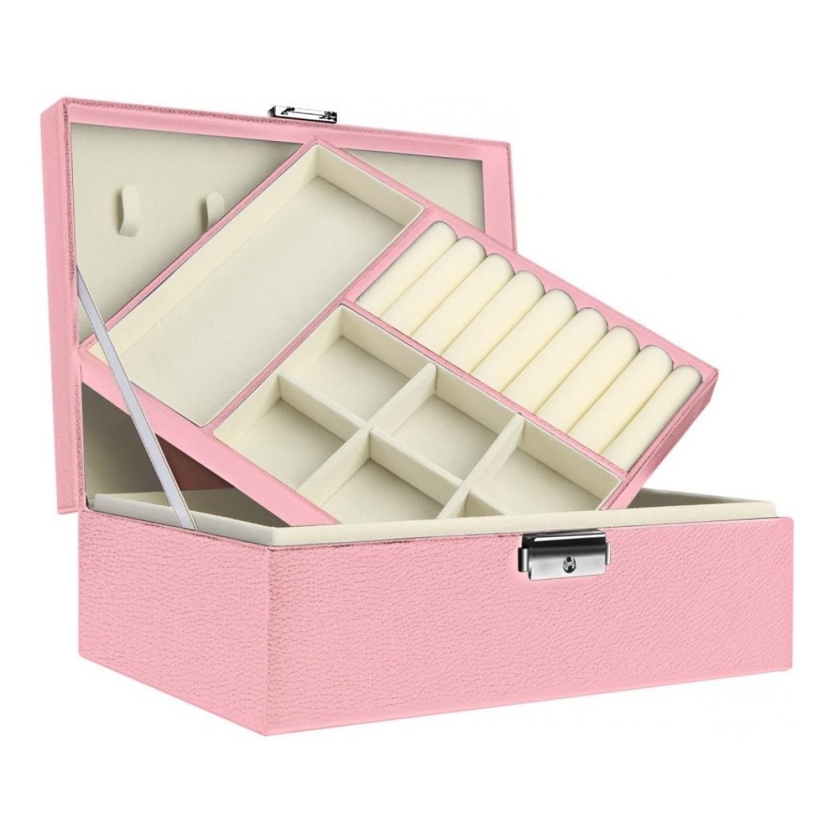 Joyero Caja Organizadora Para Joyas Con Cerradura - Imagen 8