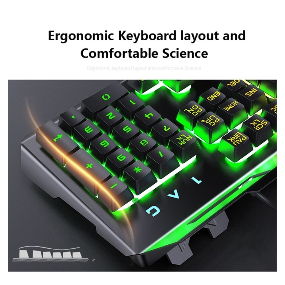 Kit Gamer Teclado + Mouse Retroiluminado Rgb Usb De Calidad - Imagen 3