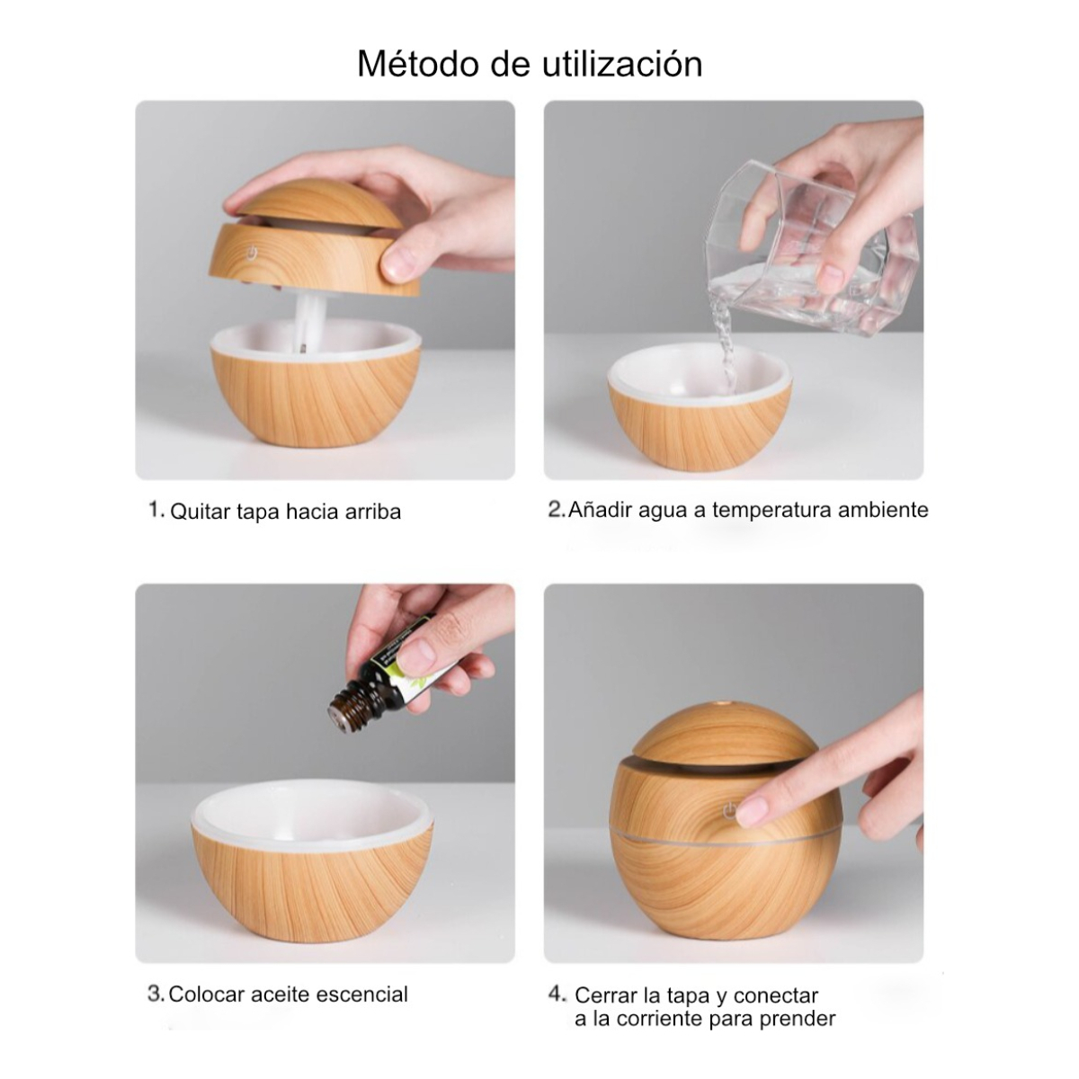 Humidificador Difusor Aromatico 150ml Silencioso Luces Led - Imagen 7