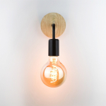 Pack X2 Aplique Metal Madera Nordico Vintage + Lampara - Imagen 6
