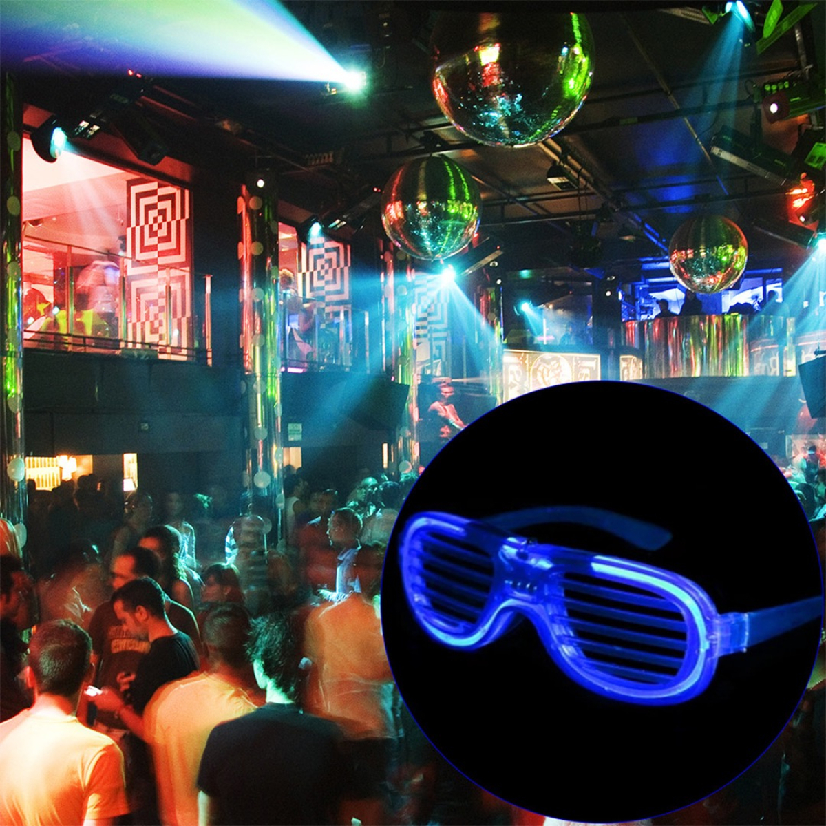 Lentes Con Luces Led Luz Cotillon Luminoso 3 Funciones - Imagen 23
