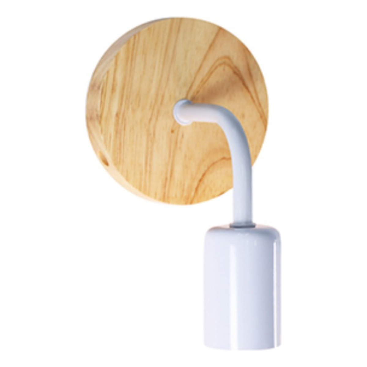 Pack X2 Aplique Metal Madera Nordico Vintage + Lampara - Imagen 1