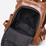 Bolso Mochila Antirrobo Gran Capacidad En Pu Liso Iluminaras - Imagen 12