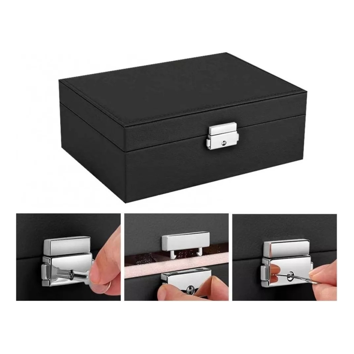 Joyero Caja Organizadora Para Joyas Con Cerradura - Imagen 24