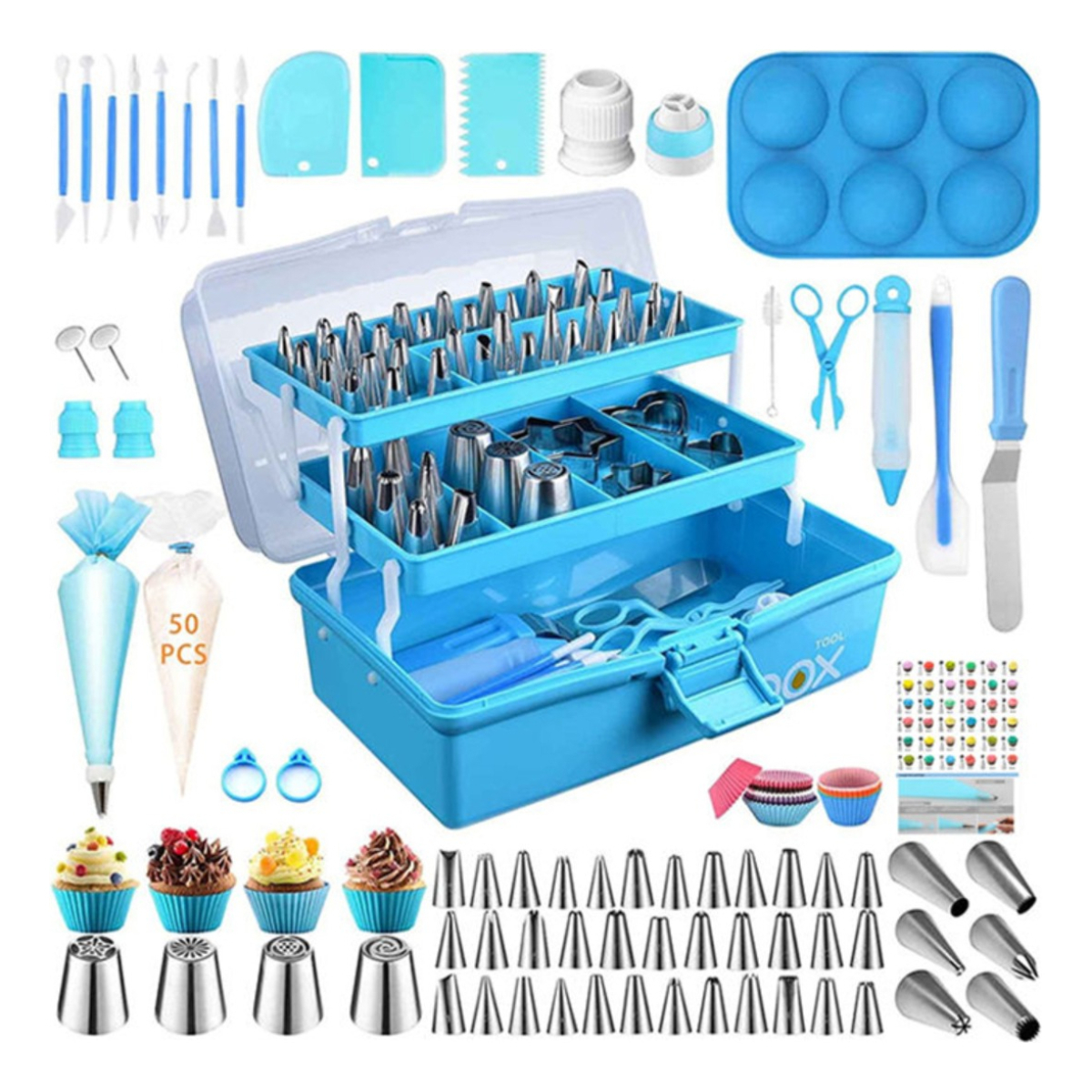 Kit Reposteria Pasteleria Completo 235 Pzas Incluye Maletin - Imagen 2