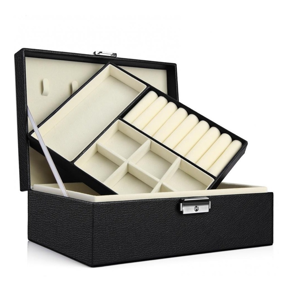 Joyero Caja Organizadora Para Joyas Con Cerradura - Imagen 1