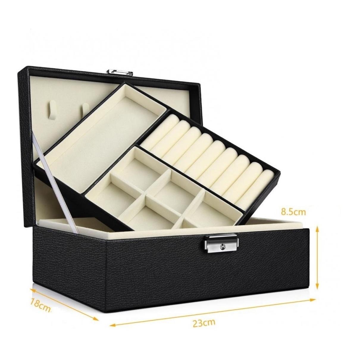 Joyero Caja Organizadora Para Joyas Con Cerradura - Imagen 16
