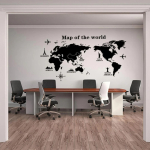 Vinilo Adhesivo Pared Mapa Mundi Planisferio 100x70 Cm - Imagen 3