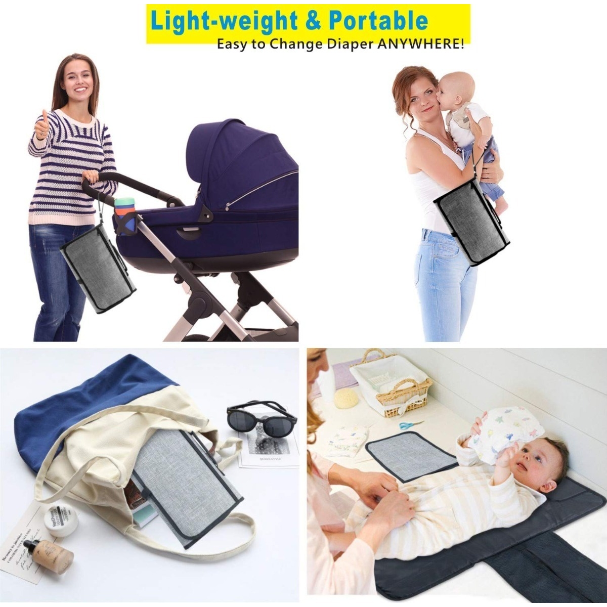 Cambiador Bebe Practico Cómodo Con Bolsillos Impermeable - Imagen 39