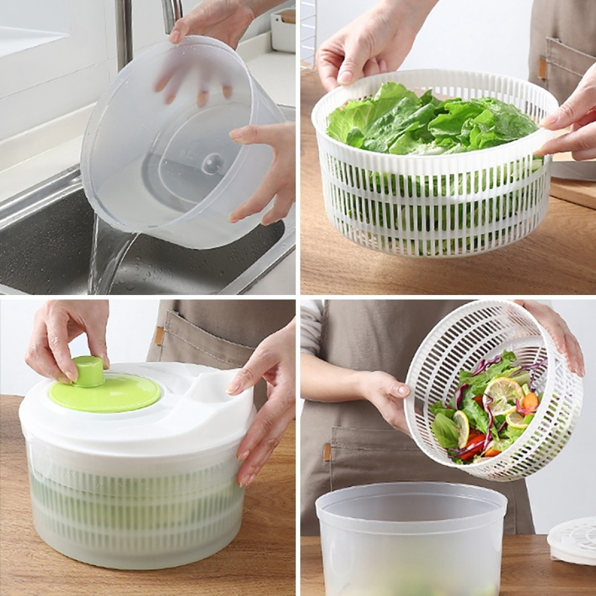Centrifugador De Lechuga Vegetales Secador Escurridor - Imagen 3