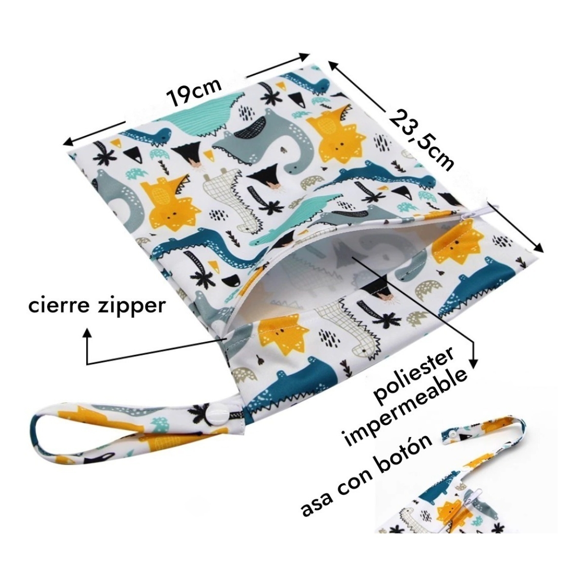 Wet Bag Bolsa Impermeable Para Pañales Pul Varios Diseños - Imagen 26