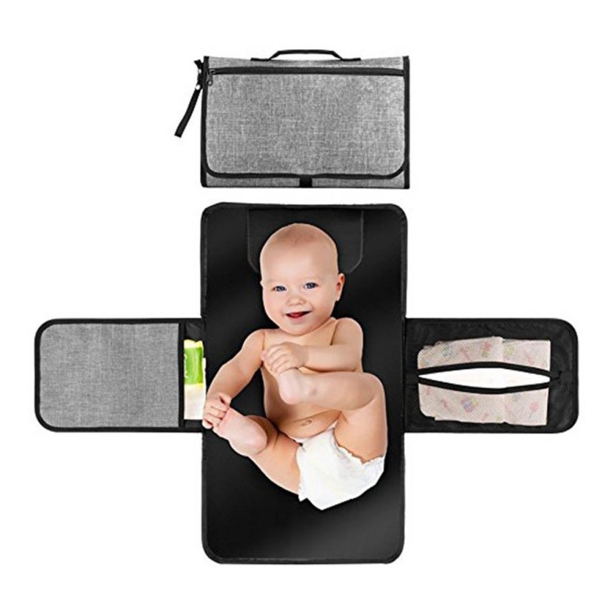 Cambiador Bebe Practico Cómodo Con Bolsillos Impermeable - Imagen 10