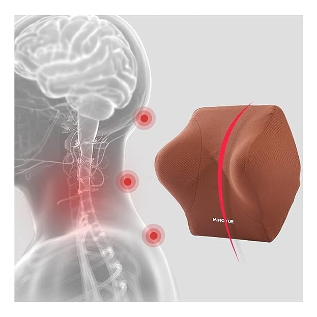 Respaldo Soporte Cuello Para Silla O Asiento Auto Calidad - Imagen 9