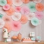 Decoracion De Cumpleaños Abanico De Papel Plegable - 20cm - Imagen 2
