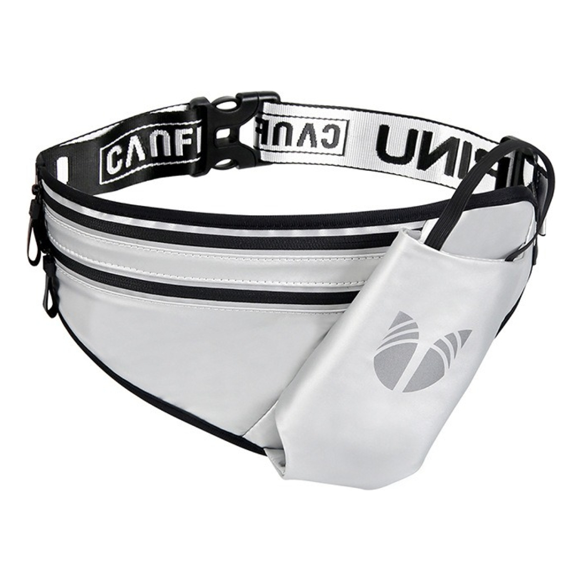 Cinturon Deportivo Porta Celular Ajustable - Plateado - Imagen 1