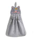 Toalla Infantil Para Secado De Manos Diseño Animales - Gris