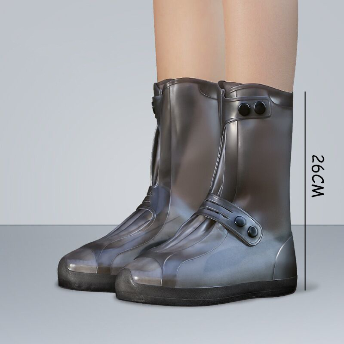 Cubre Zapatos Bota Impermeable Silicona Lluvia - Caña Media - Imagen 9