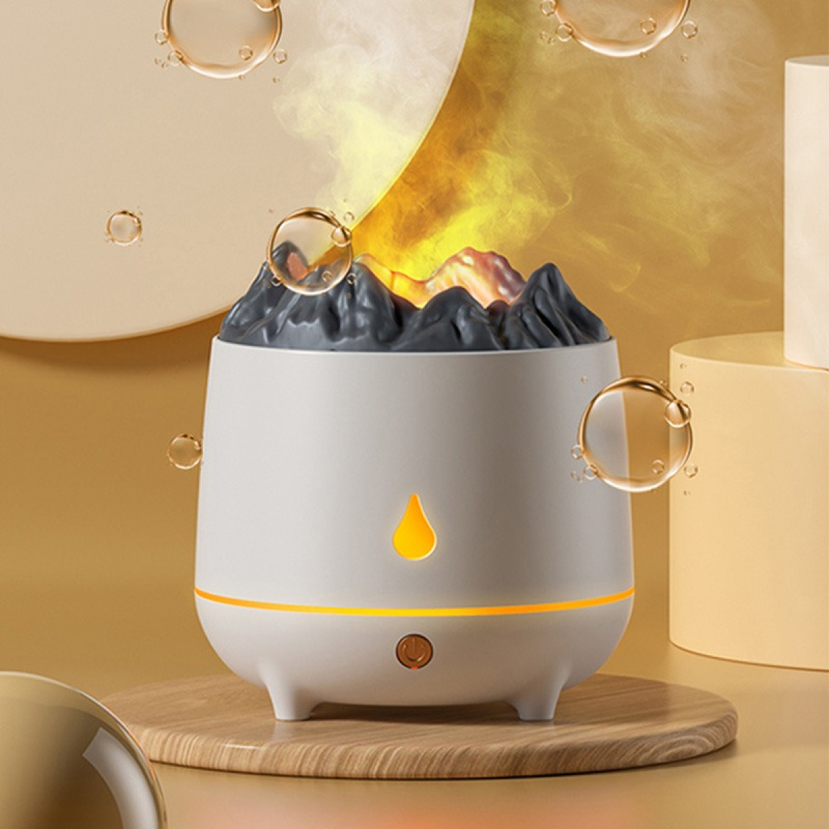 Humidificador Volcan Led Aromaterapia Hornito Aceites - Imagen 3