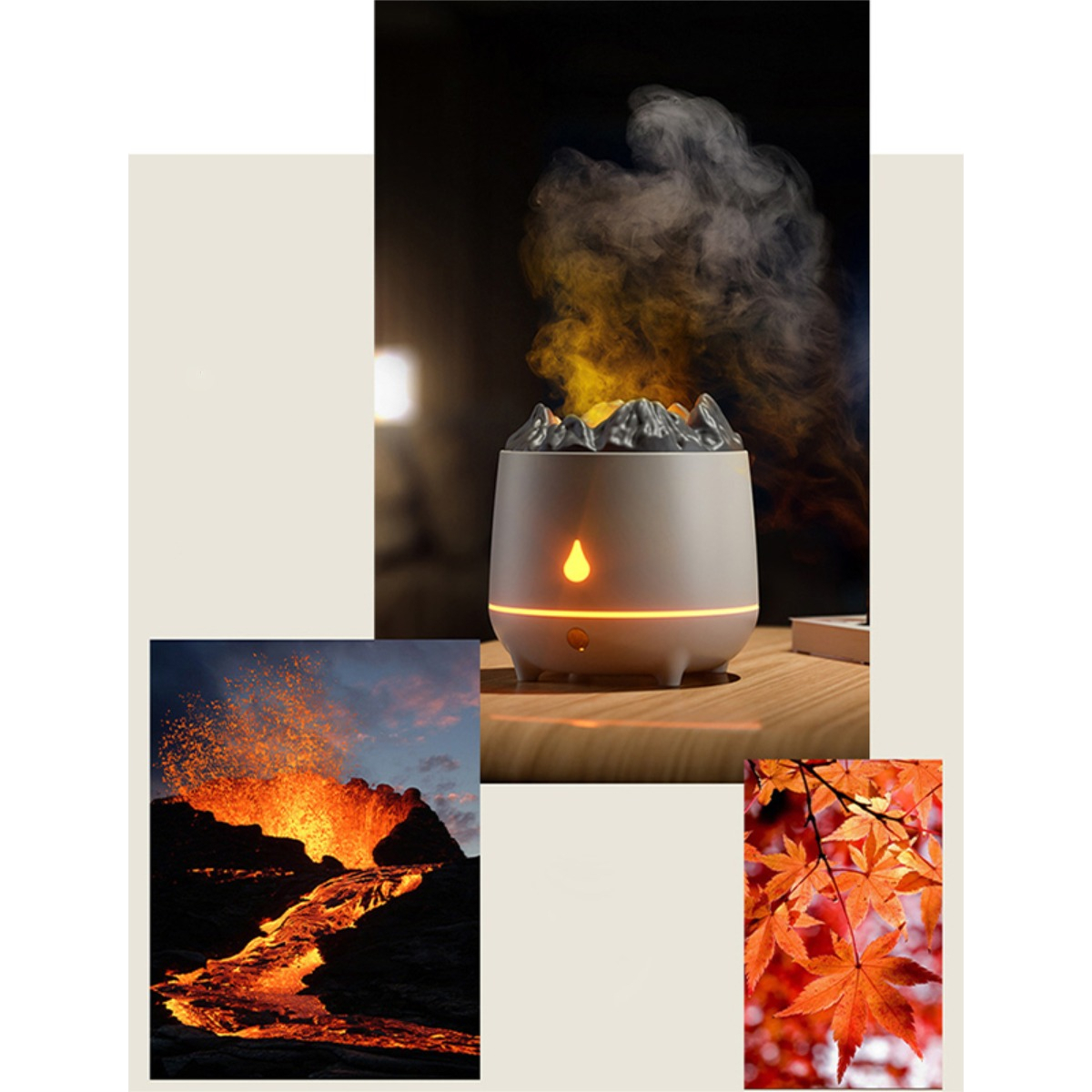 Humidificador Volcan Led Aromaterapia Hornito Aceites - Imagen 6