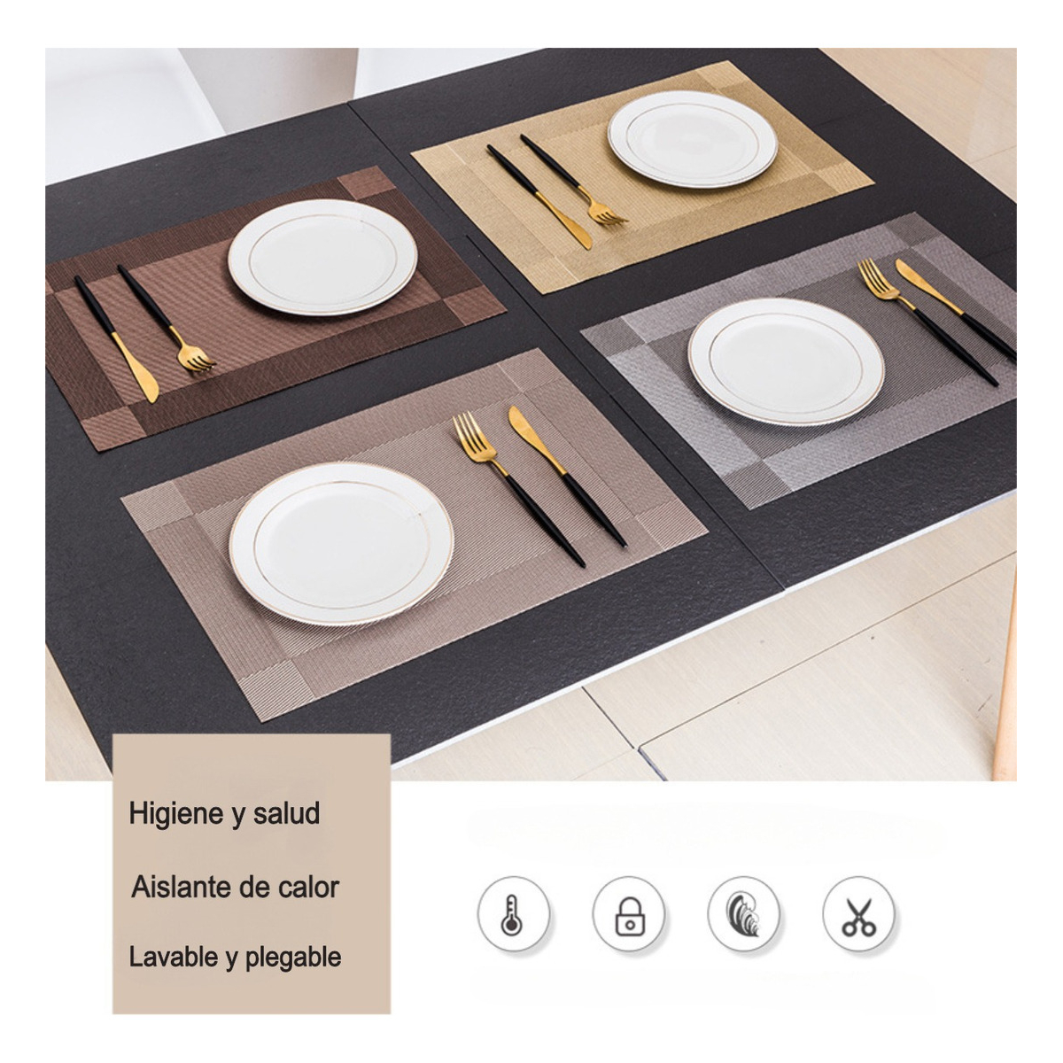 Mantel Individual Aislante Termico De Mesa Facil De Lavar - Imagen 3