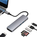 Hub Usb C Tipo C 6 En 1 Hdmi Lector Memoria Sd Micro-sd 3.0 - Imagen 3