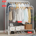 Perchero Doble Con Zapatero Vestidor Metalico - Imagen 6