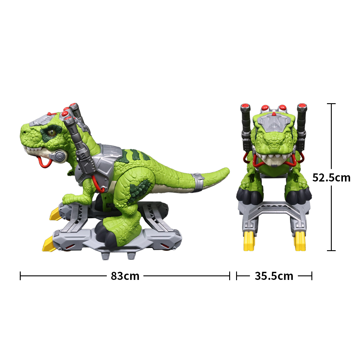 Juguete Dinosaurio Robot Con Ruedas Tiranosaurio Niño - Imagen 2