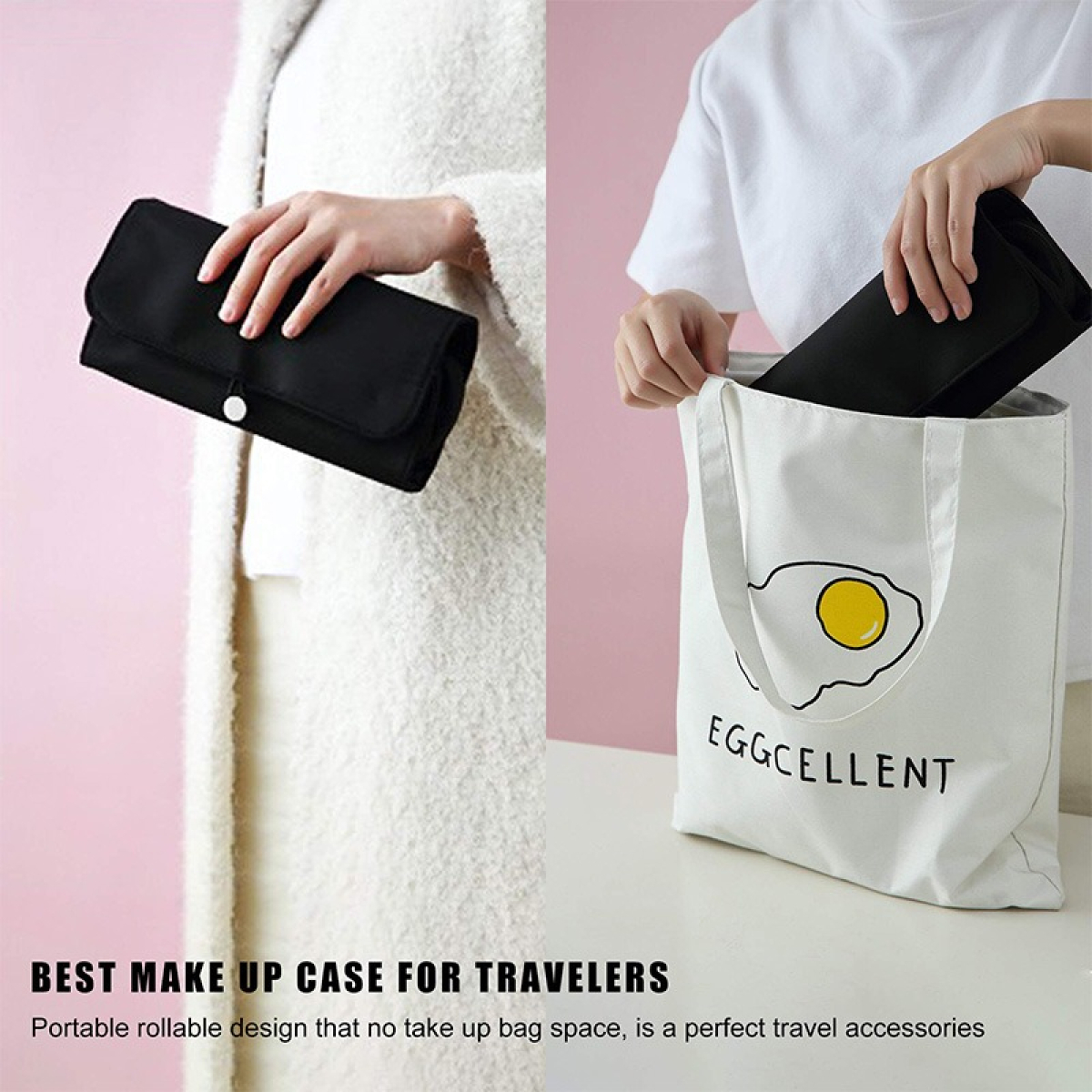 Bolso Organizador Maquillaje Compartimientos Enrollable - Imagen 13