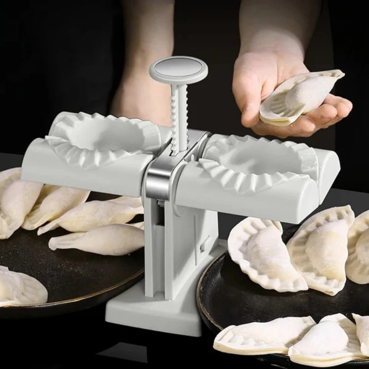Máquina De Dumplings Empanadas Doble Manual Molde Empanadas - Imagen 2