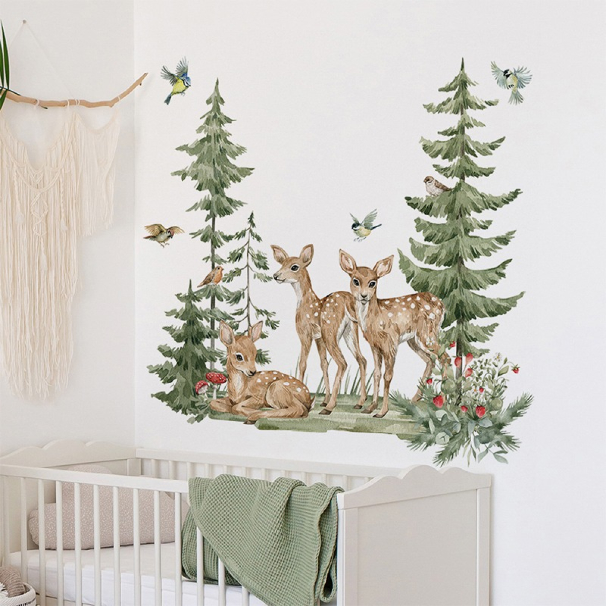 Vinilo Decorativo De Pared Ciervos En El Bosque - Imagen 7