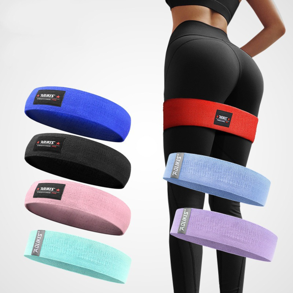 Banda Elastica Tela Resistencia Fitness Pilates Gym Yoga - Imagen 2