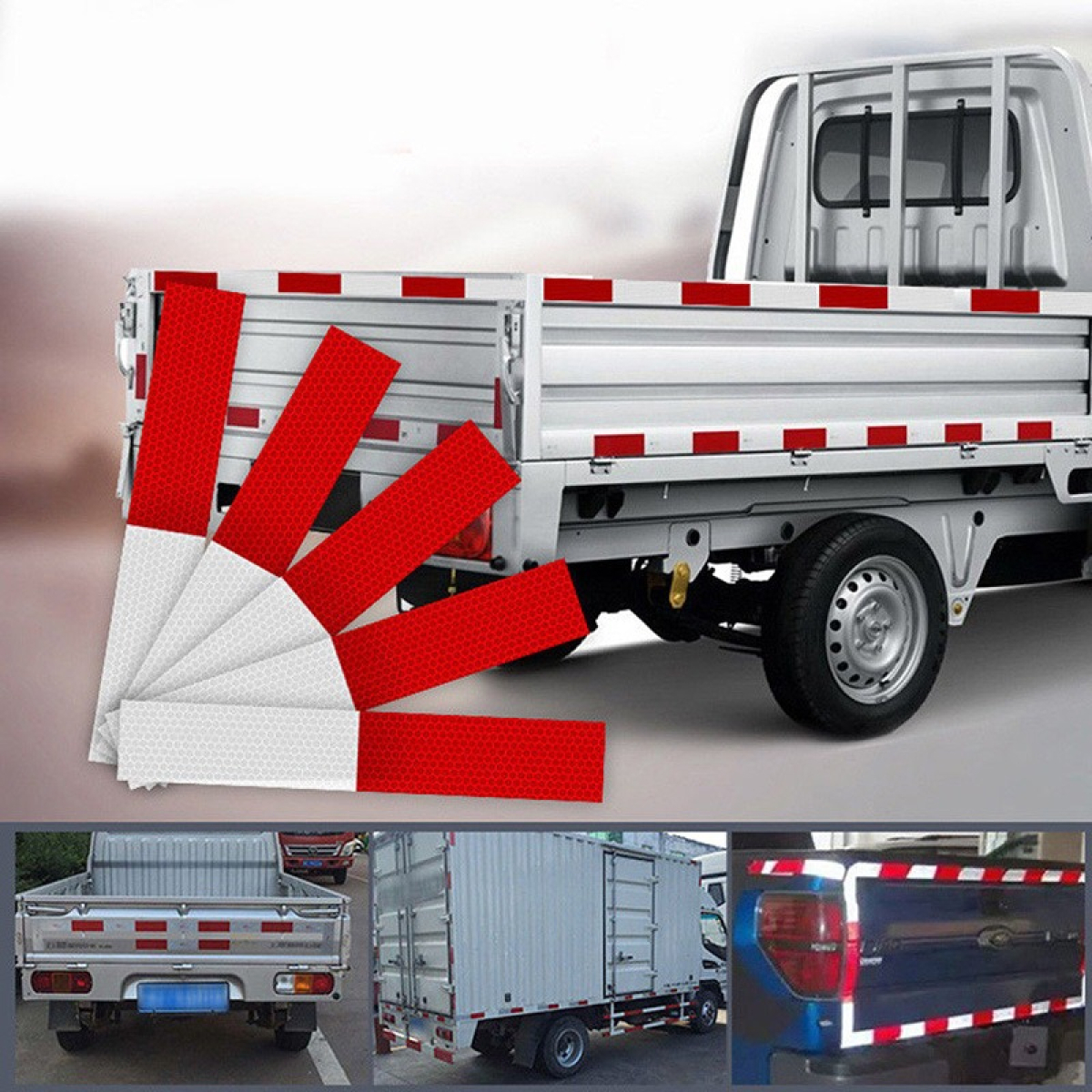 Set X4 Cinta Reflectiva Autoadhesiva Seguridad Vial 30x5cm - Imagen 2