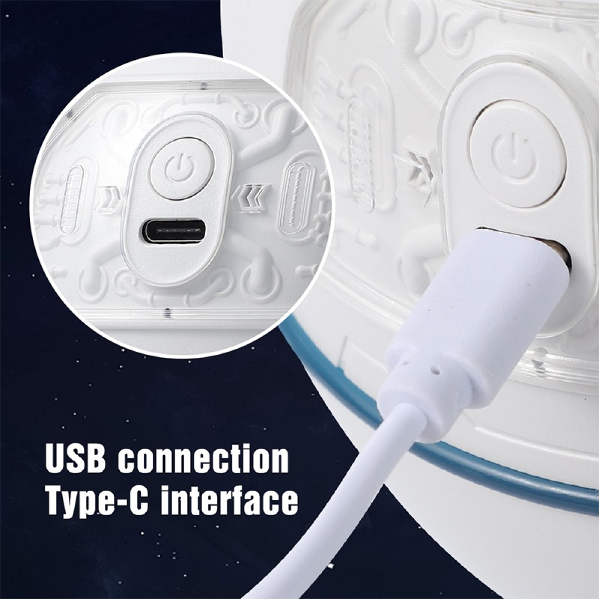 Humificador Difusor Aroma Vaporizador Usb Led Nave Espacial - Imagen 11
