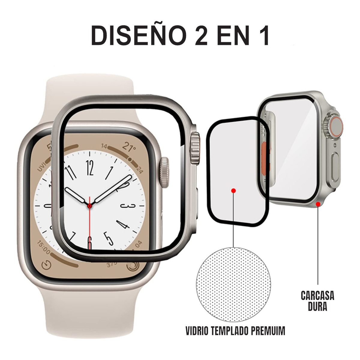 Carcasa Protectora Smartwatch Compatible Apple Watch 45mm - Imagen 2
