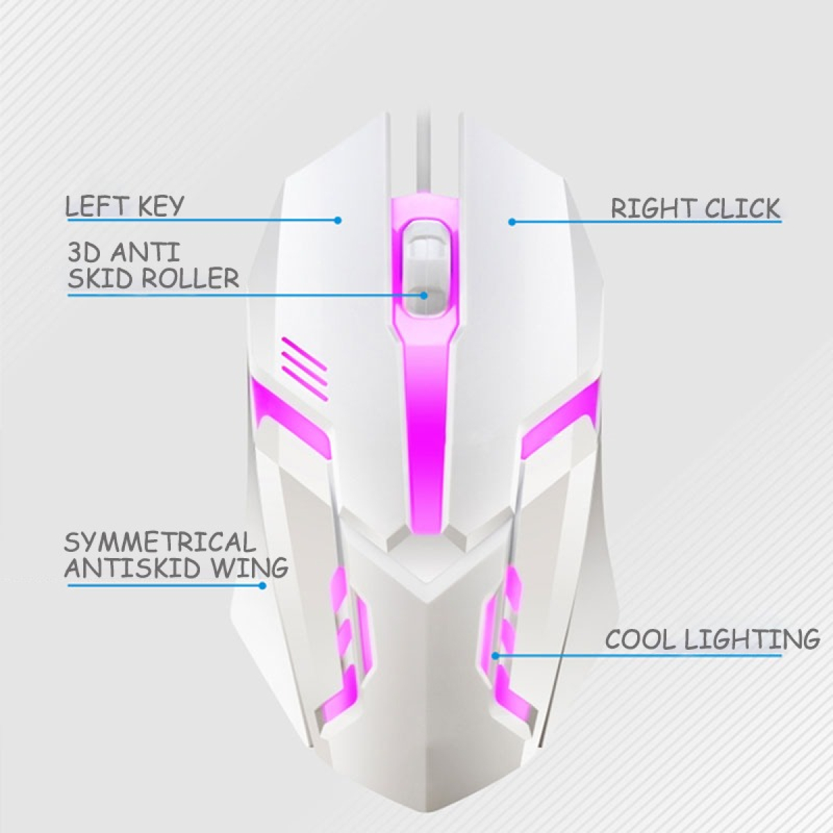 Teclado+mouse Gamer Silencioso Con Luces Rgb Usb - Imagen 12