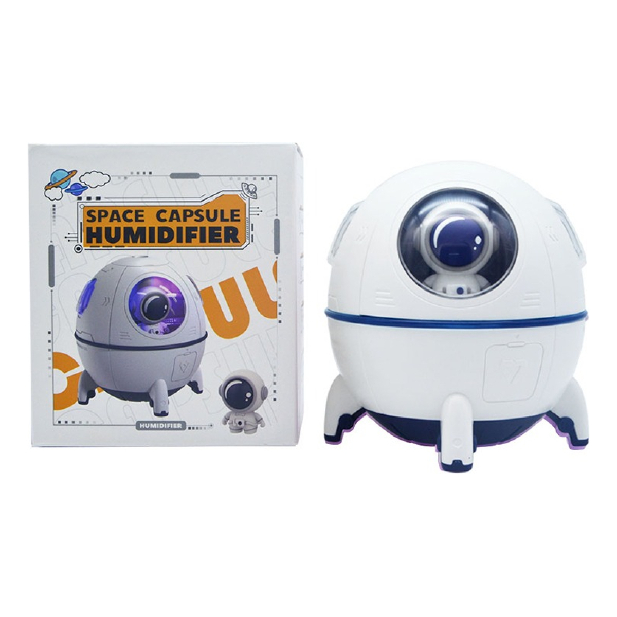 Humificador Difusor Aroma Vaporizador Usb Led Nave Espacial - Imagen 1