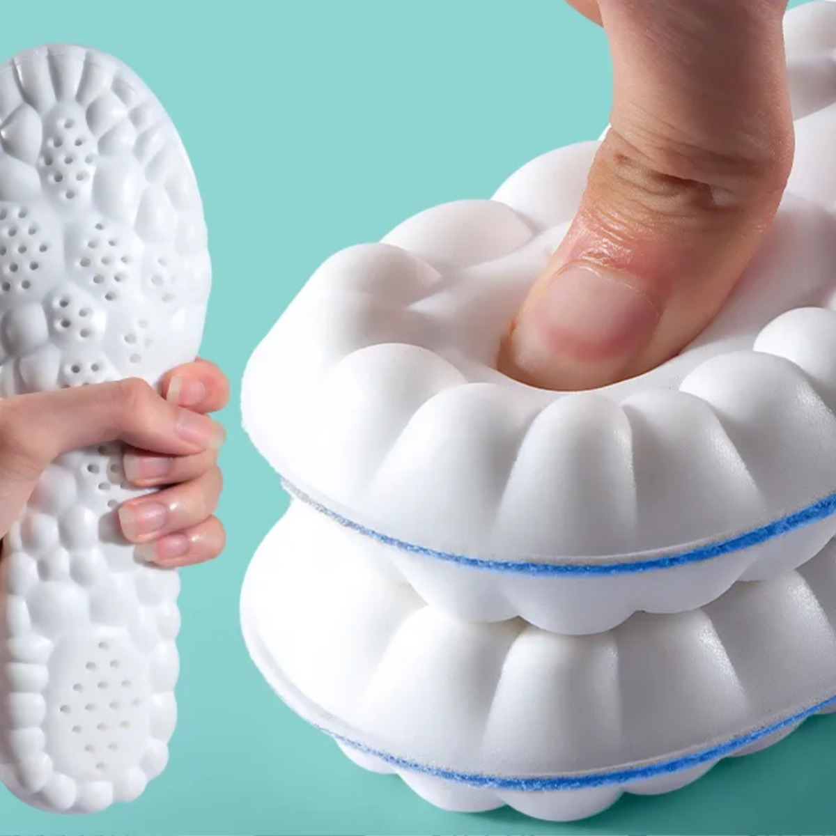 Plantillas Para Calzado Varios Talles Acolchonado Forma Nube - Imagen 5