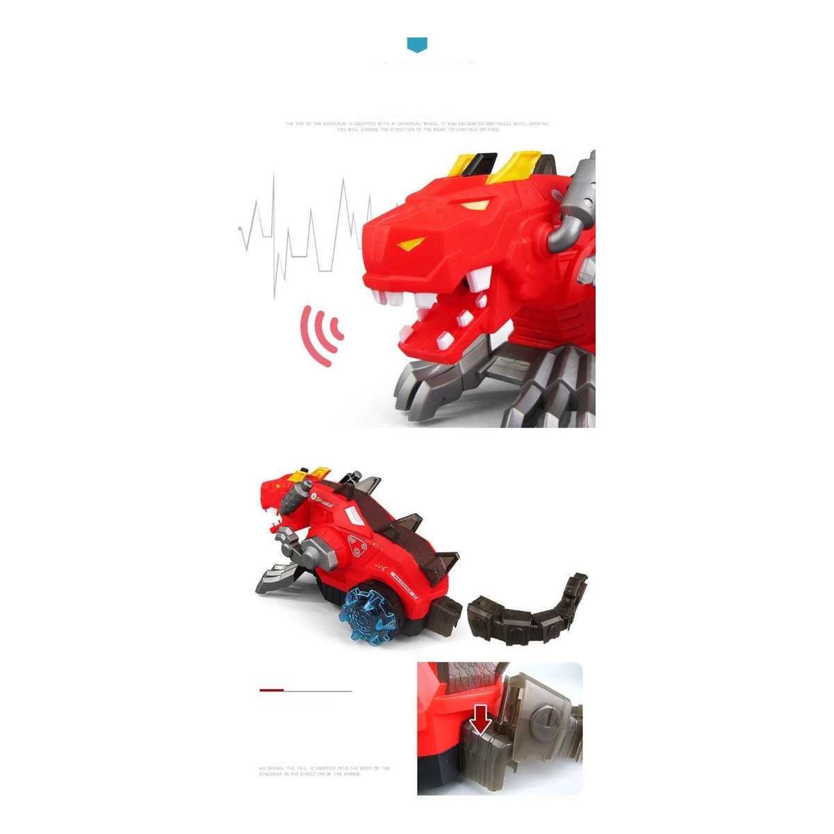 Juguete Niños Dragon Mecánico C/luz Y Sonido Larga Humo - Imagen 10