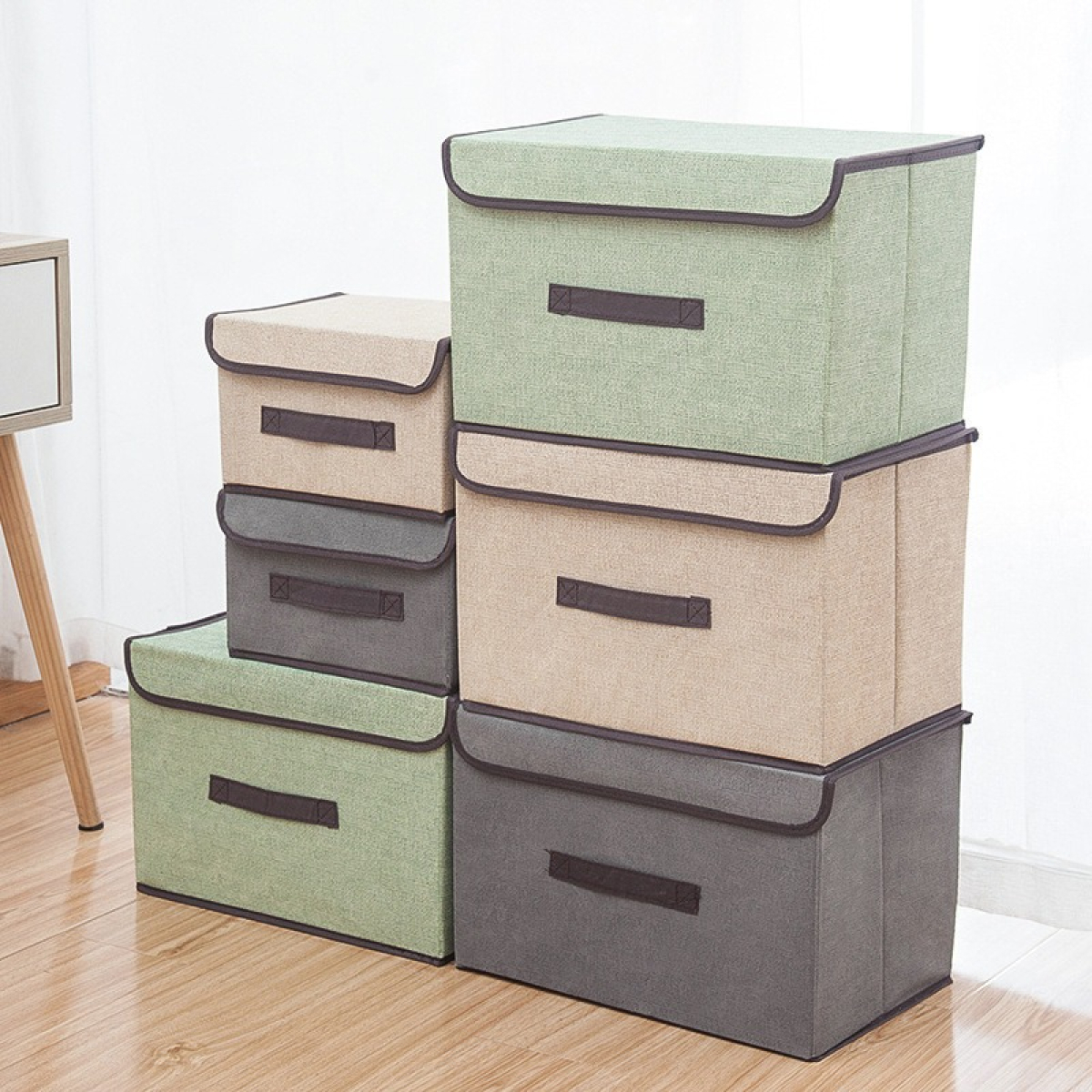 Set X2 Organizador Ropa Caja Almacenamiento De Tela Plegable - Imagen 13