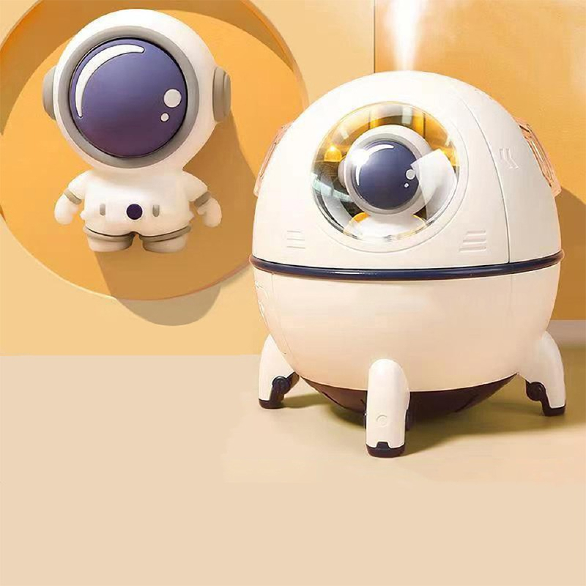 Humificador Difusor Aroma Vaporizador Usb Led Nave Espacial - Imagen 12