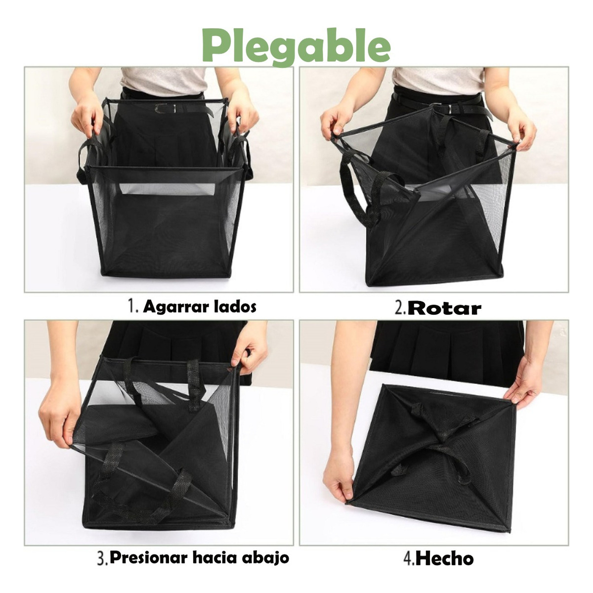 Cesto Ropa Sucia Plegable Con Asa Lavarropa - Imagen 10