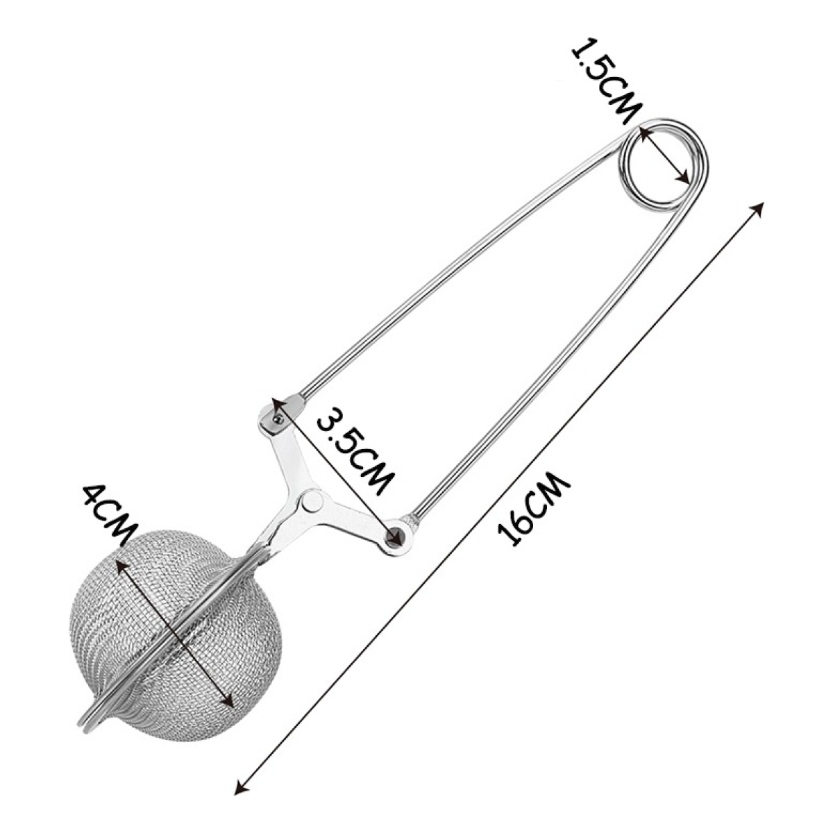 Infusor De Te Bola Filtro Acero Inoxidable Pinza Infusion - Imagen 2