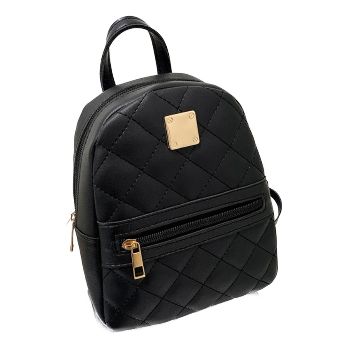 Mini Mochila Bandolera Capitoneada Simil Cuero Moderna Chica - Imagen 4